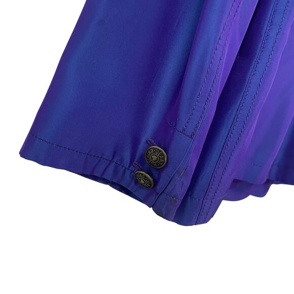 Vintage Moschino Jeans Button Front Purple Metallic Blazer Jacket Womens US 6 - Picture 5 of 7